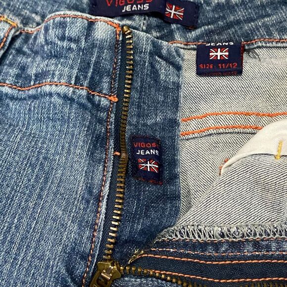 Vigoss Medium Wash Vintage Flared Zippered Bottom Jeans - Picture 8 of 12